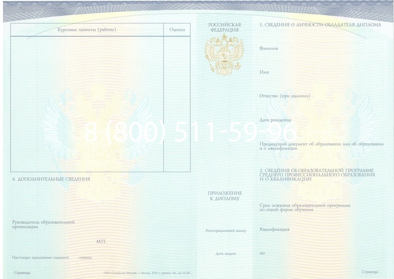 Купить Диплом колледжа (Спецбланк) 2014-2024 года в Туле Купить Диплом колледжа (Спецбланк) 2014-2024 года в Туле