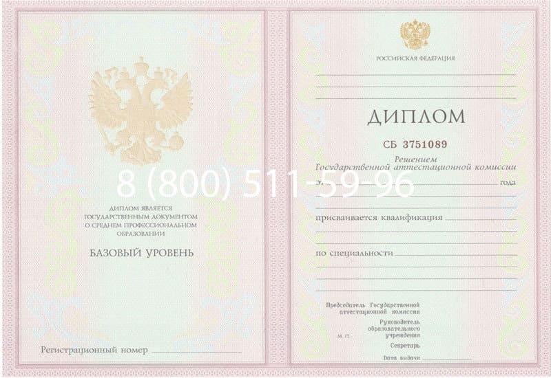 Купить Диплом техникума 2003-2006 годов в Туле